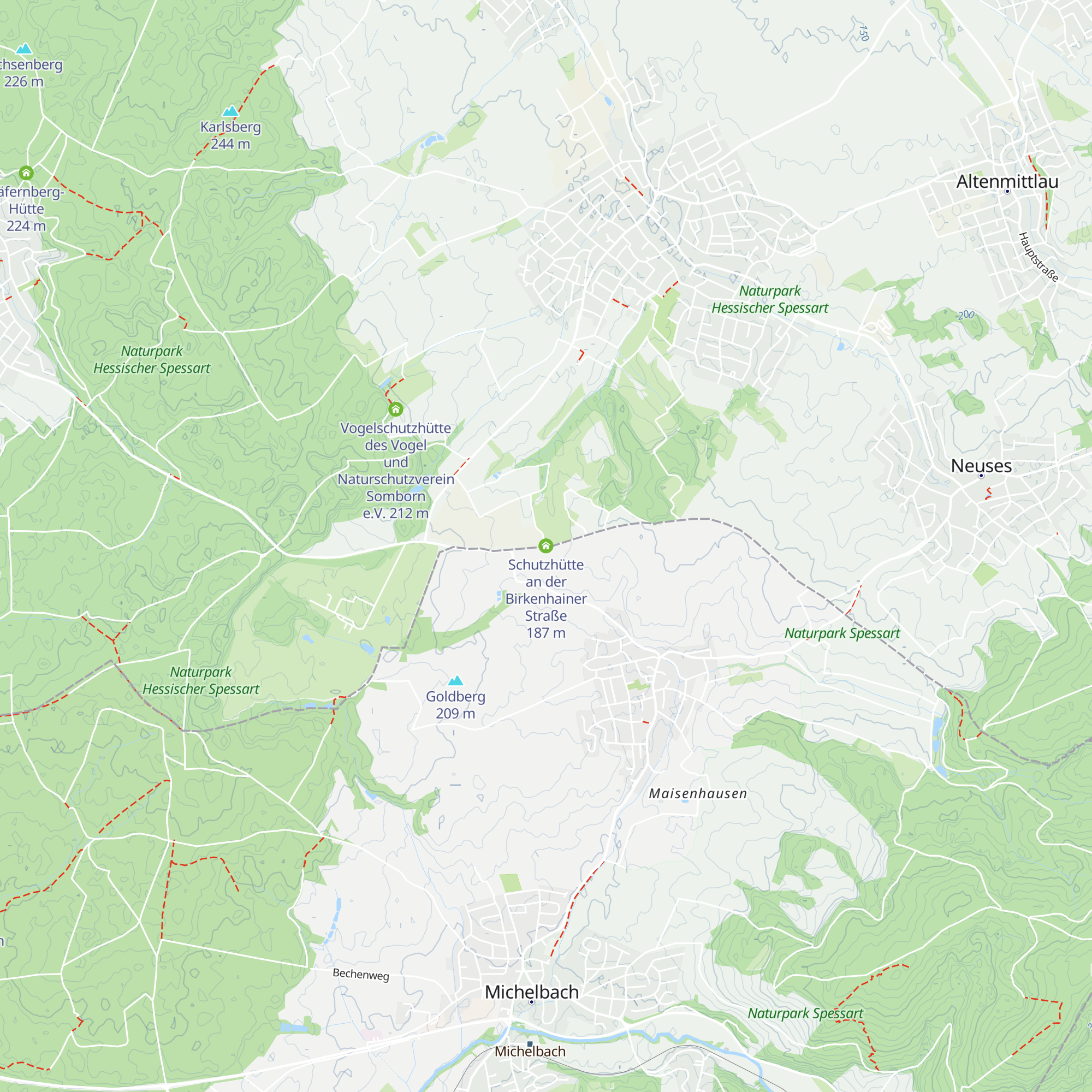 Schutzhütte an der Birkenhainer Straße map