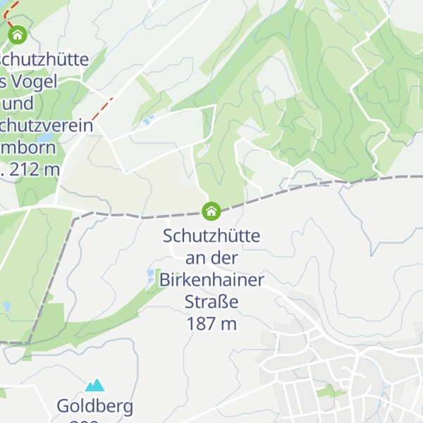 Map of Schutzhütte an der Birkenhainer Straße