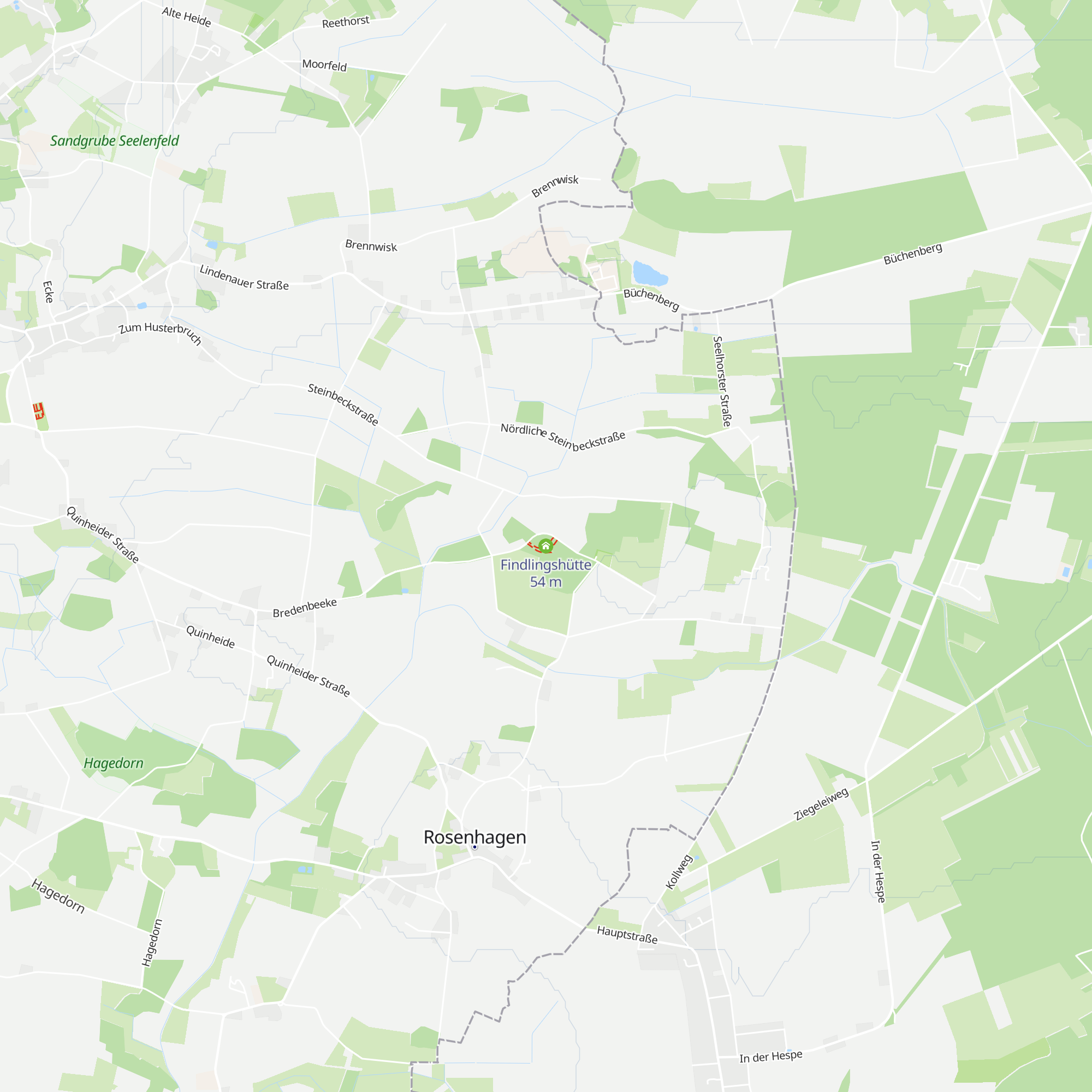 Findlingshütte map