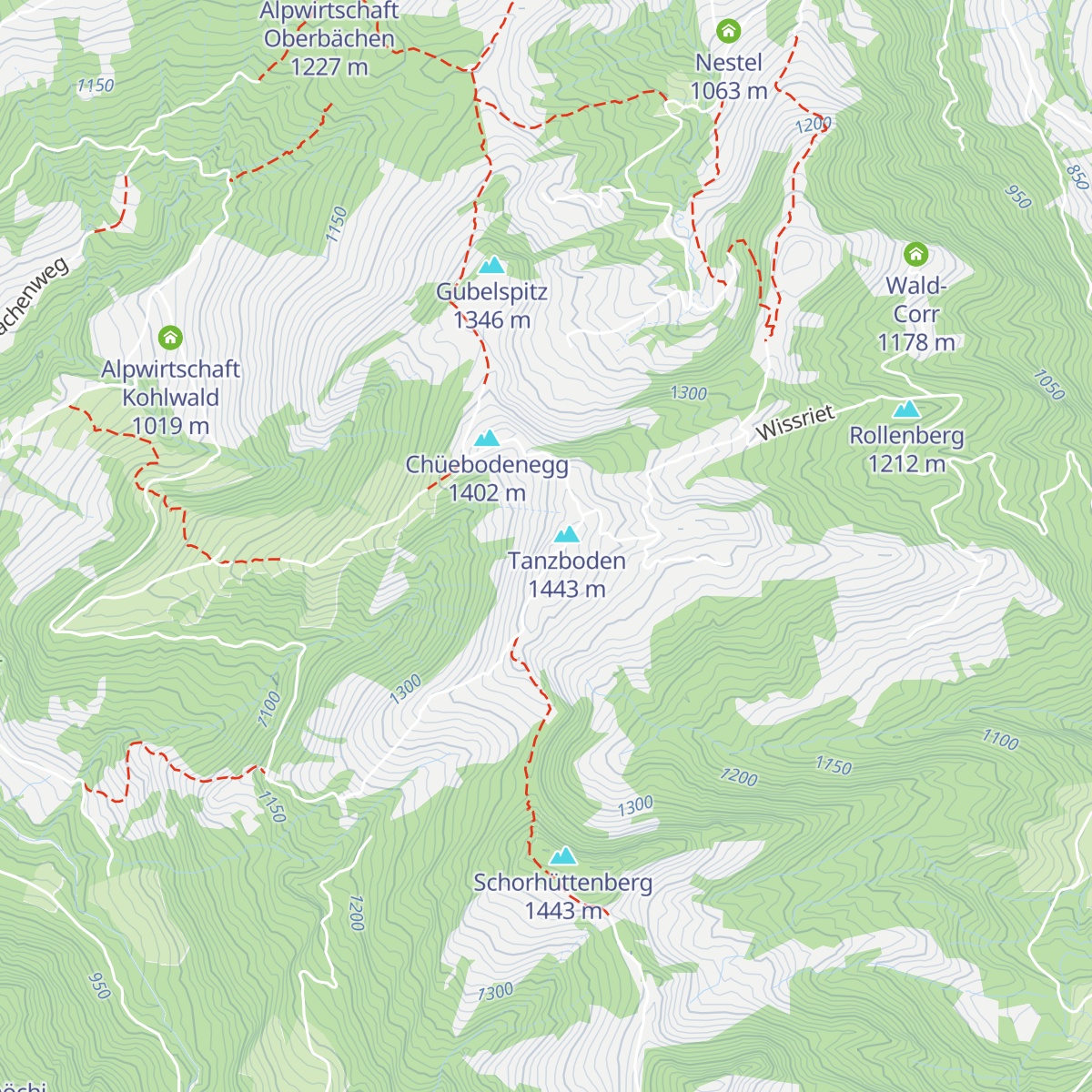 Tanzbodenhütte map