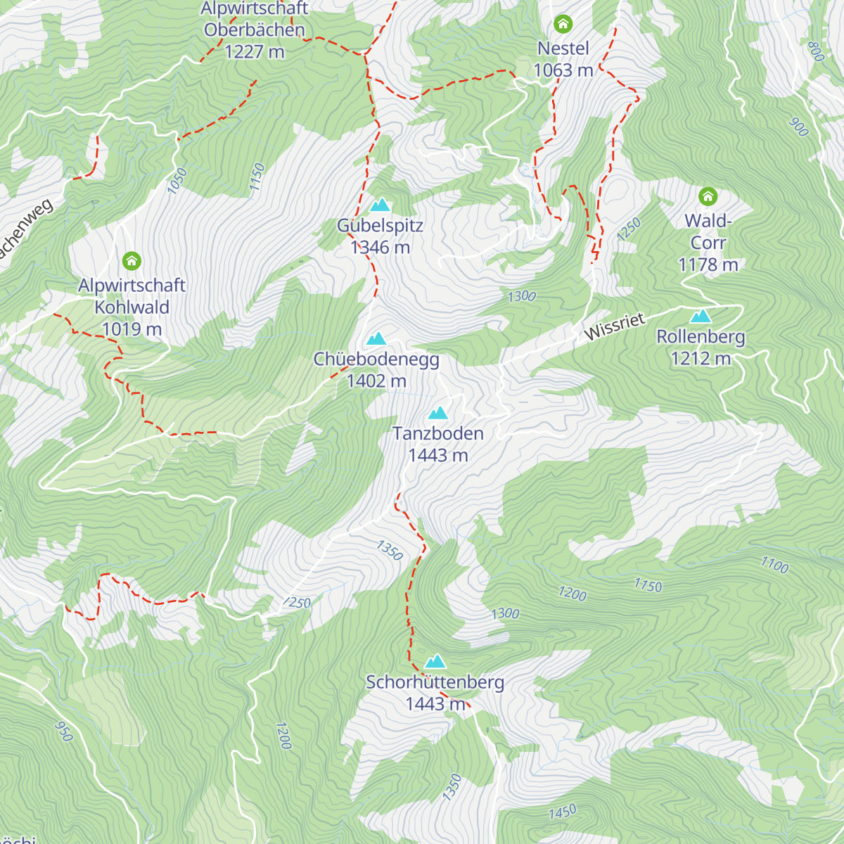 Tanzbodenhütte map