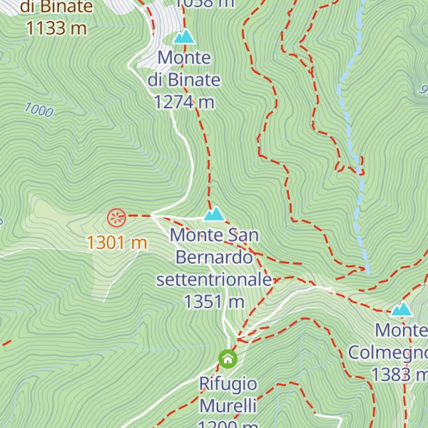 Map of Monte San Bernardo settentrionale