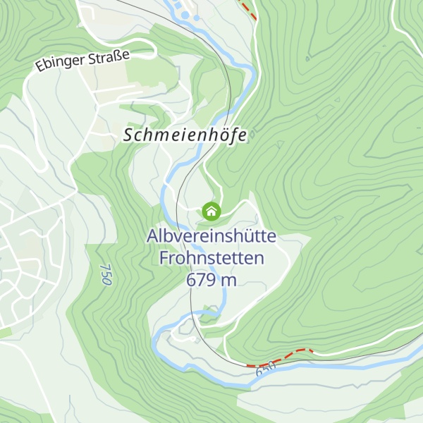 Map of Albvereinshütte Frohnstetten
