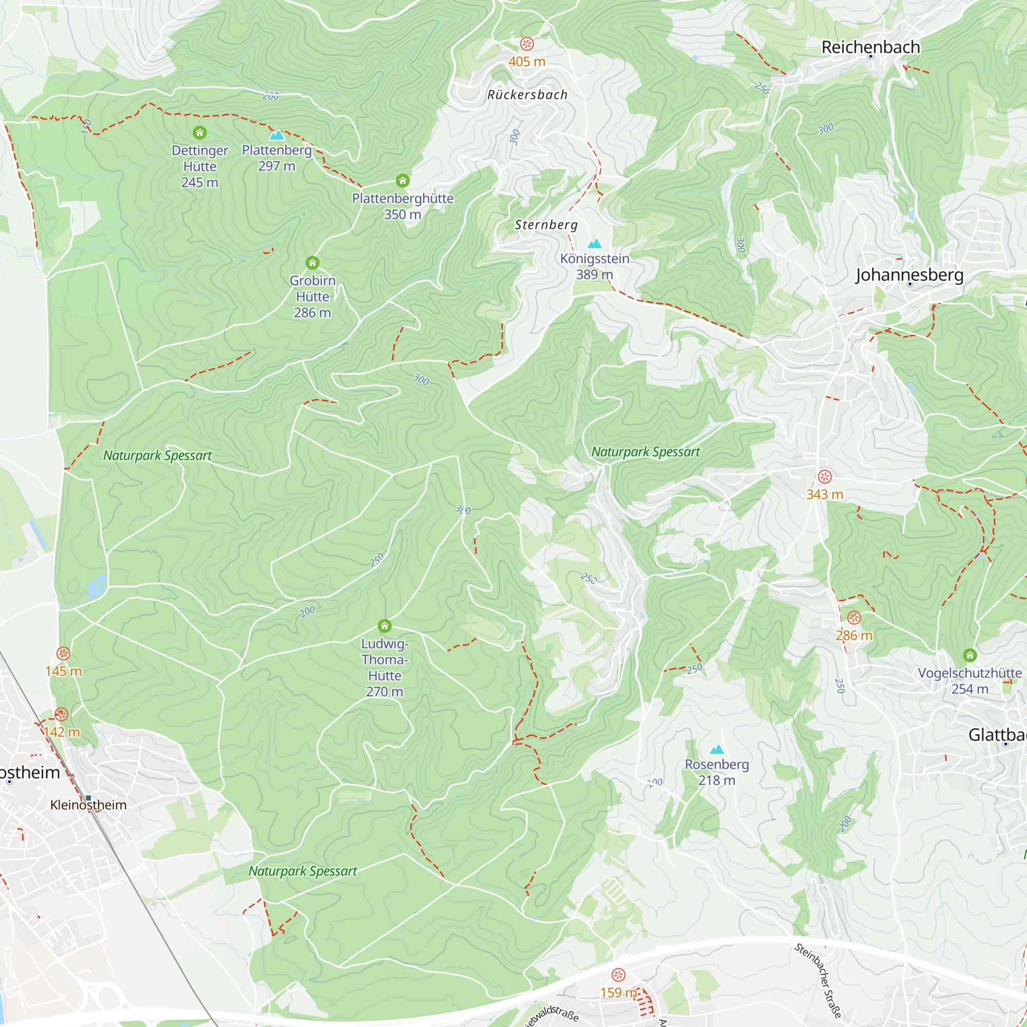 Guttenberg-Hütte map
