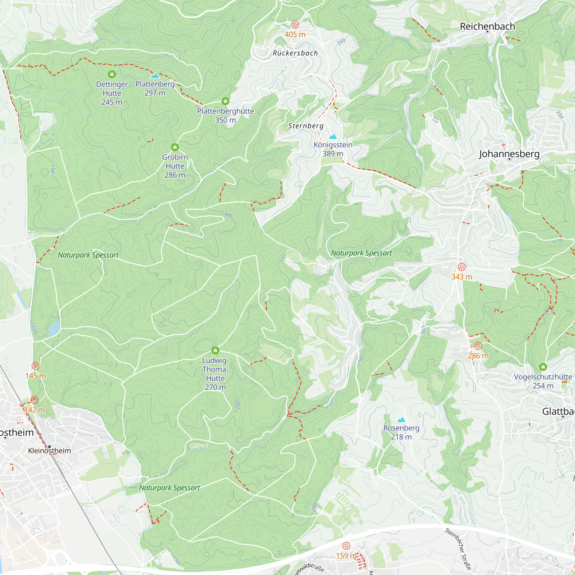 Guttenberg-Hütte map