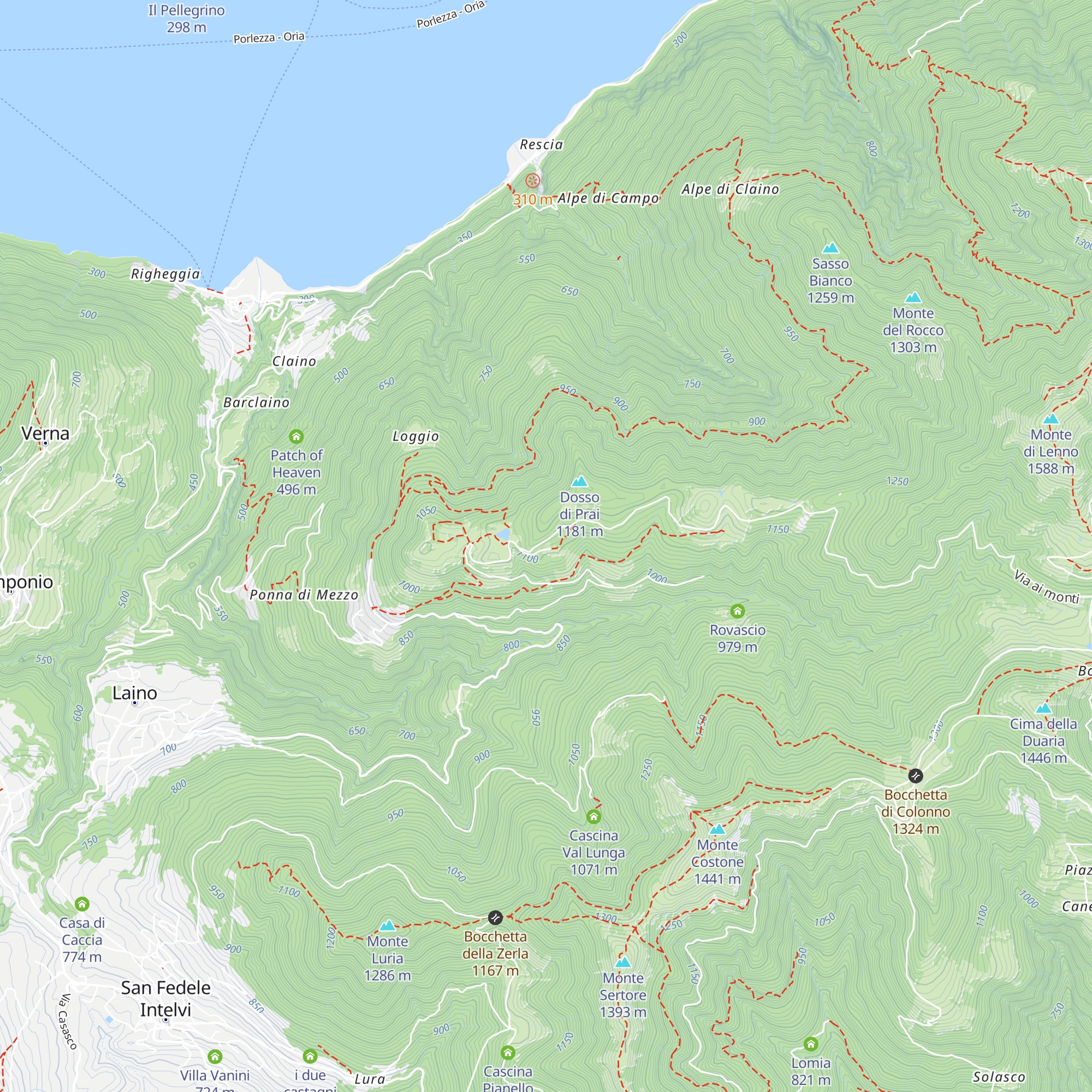 Baita Ponaggio map