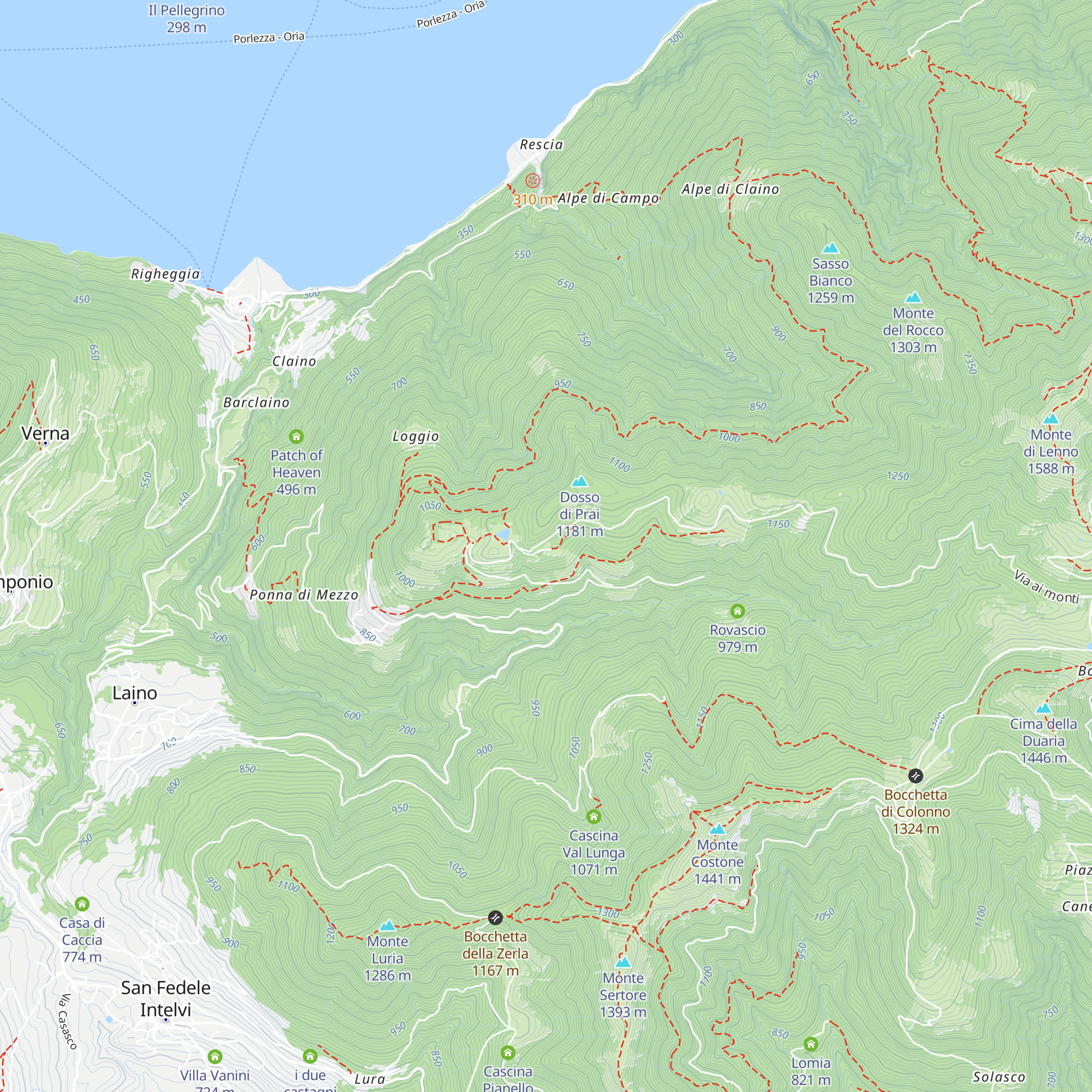 Baita Ponaggio map