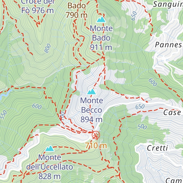 Map of Monte Becco
