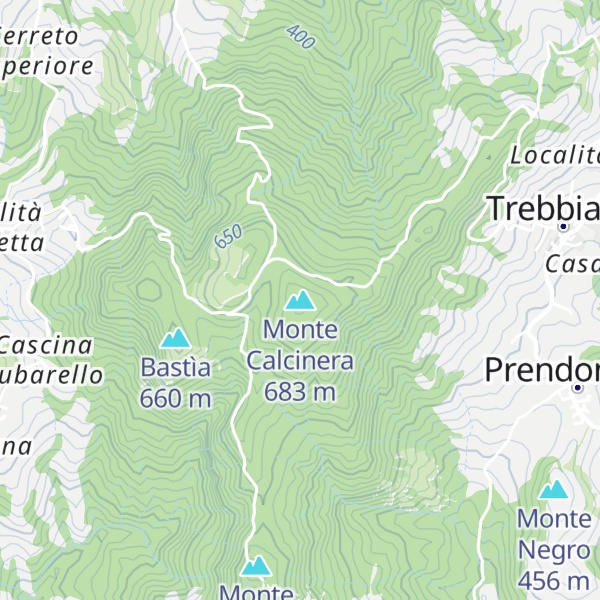 Map of Monte Calcinera