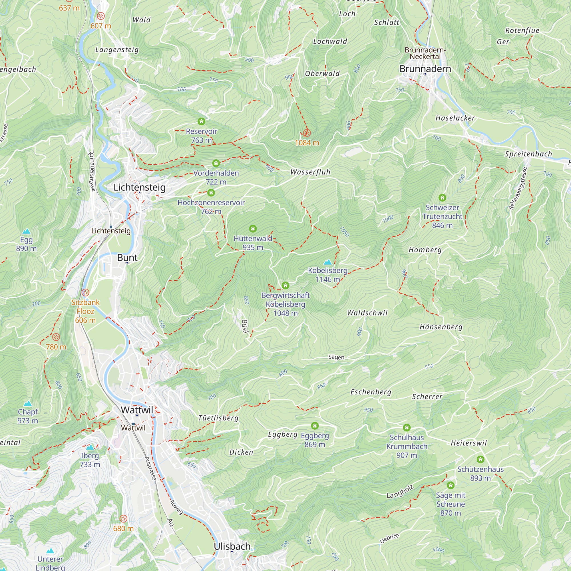Bergwirtschaft Köbelisberg map