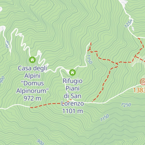 Map of Rifugio Piani di San Lorenzo