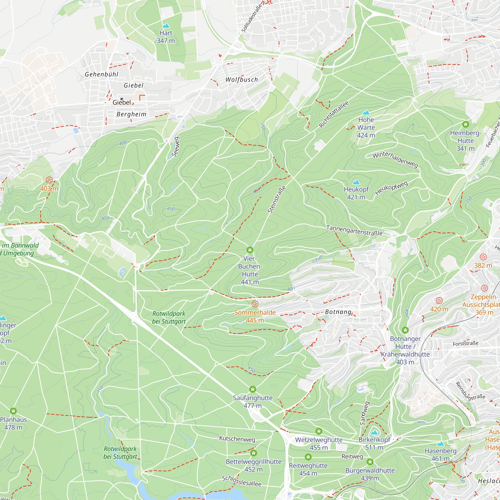 Vier-Buchen-Hütte map