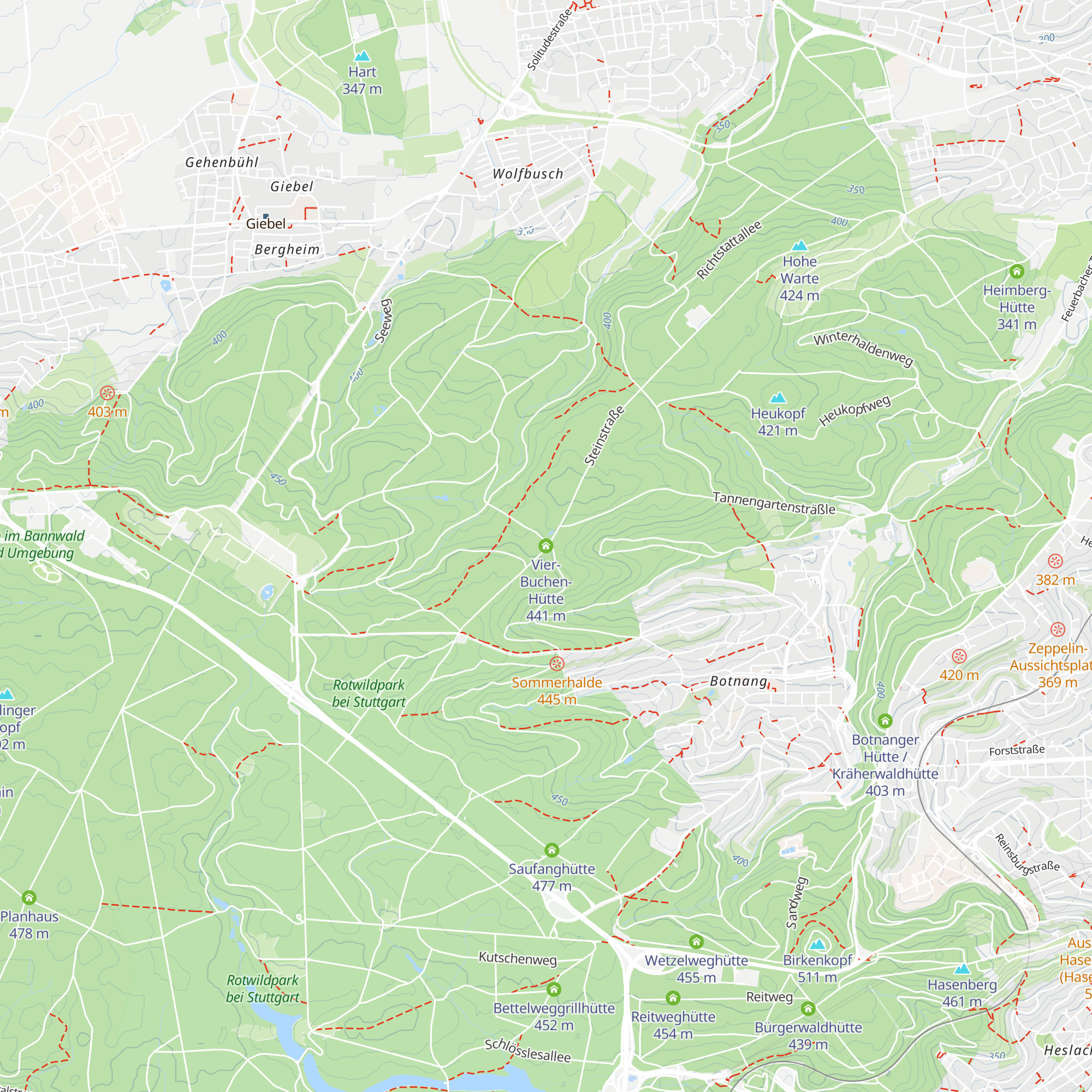 Vier-Buchen-Hütte map