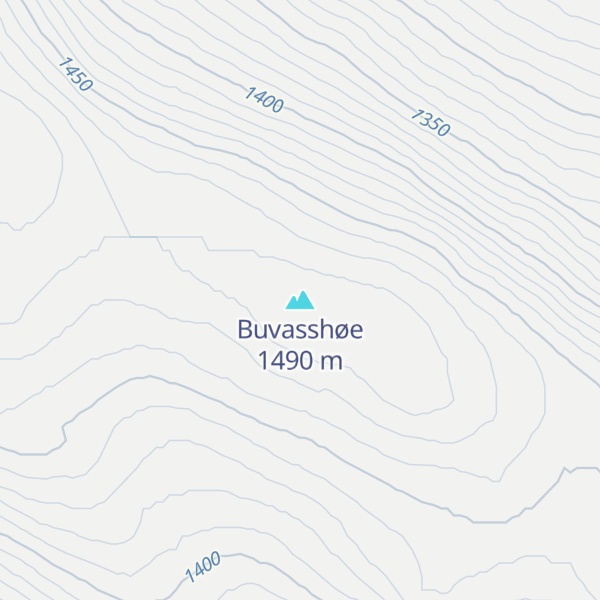 Map of Buvasshøe