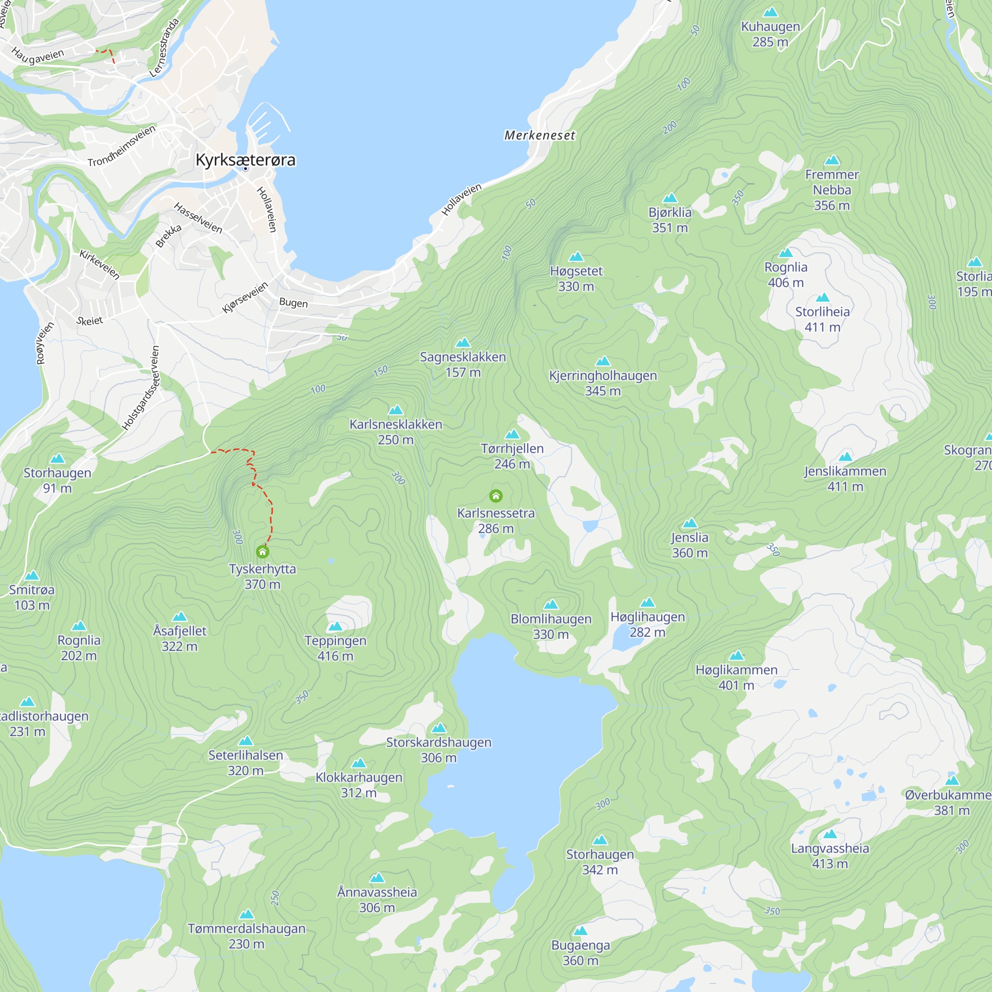 Karlsnessetra map
