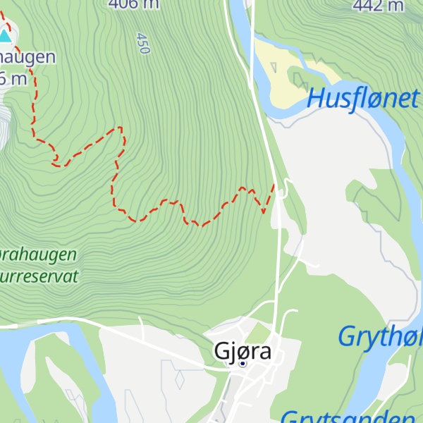 Map of Øykjestoppa