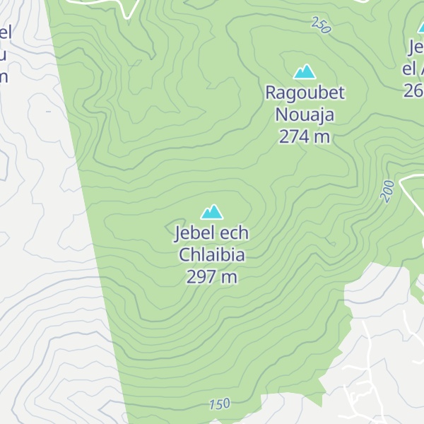 Map of Jebel ech Chlaibia