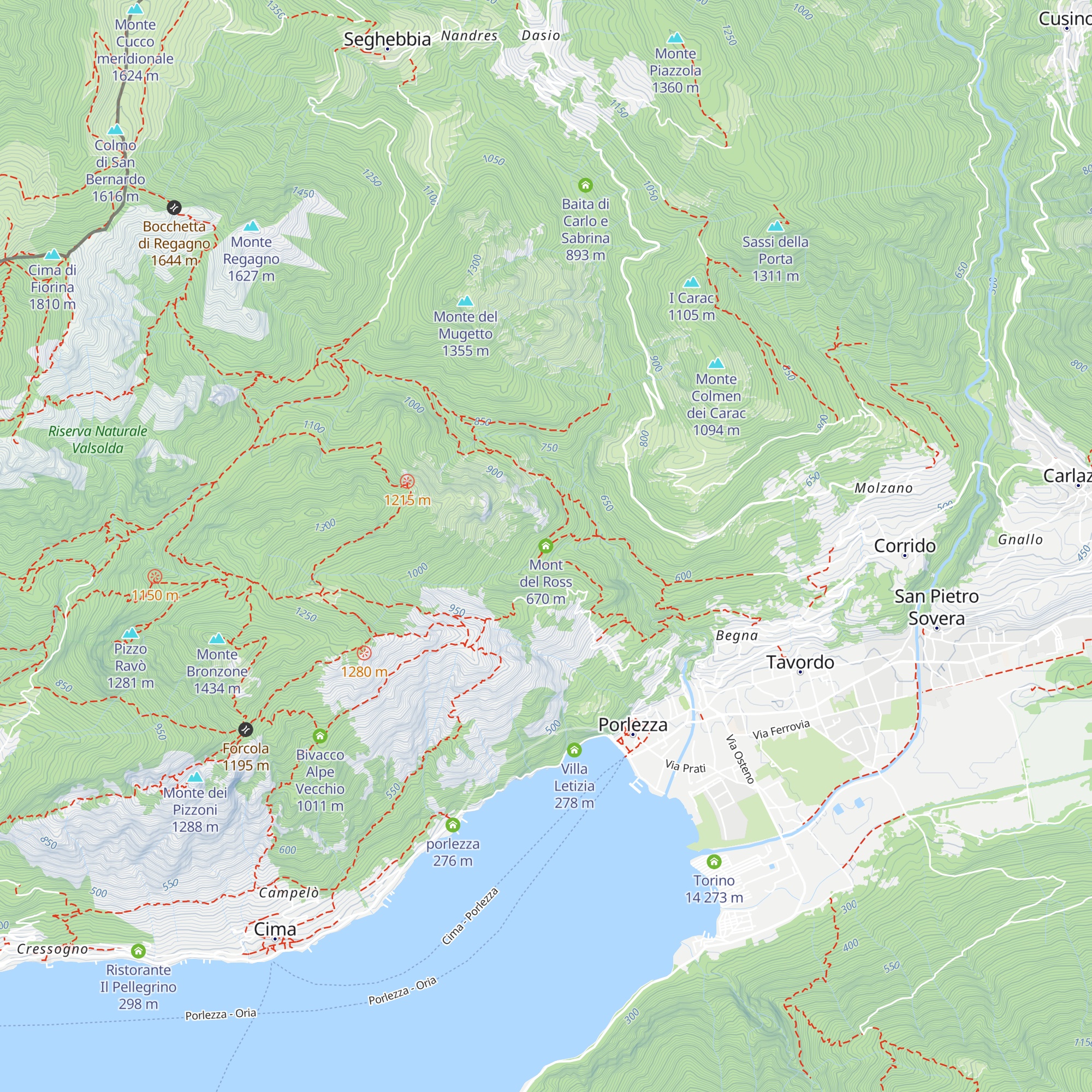 Mont del Ross map