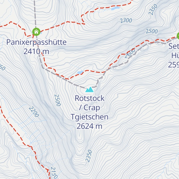Map of Rotstock / Crap Tgietschen