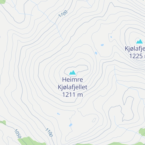 Map of Heimre Kjølafjellet