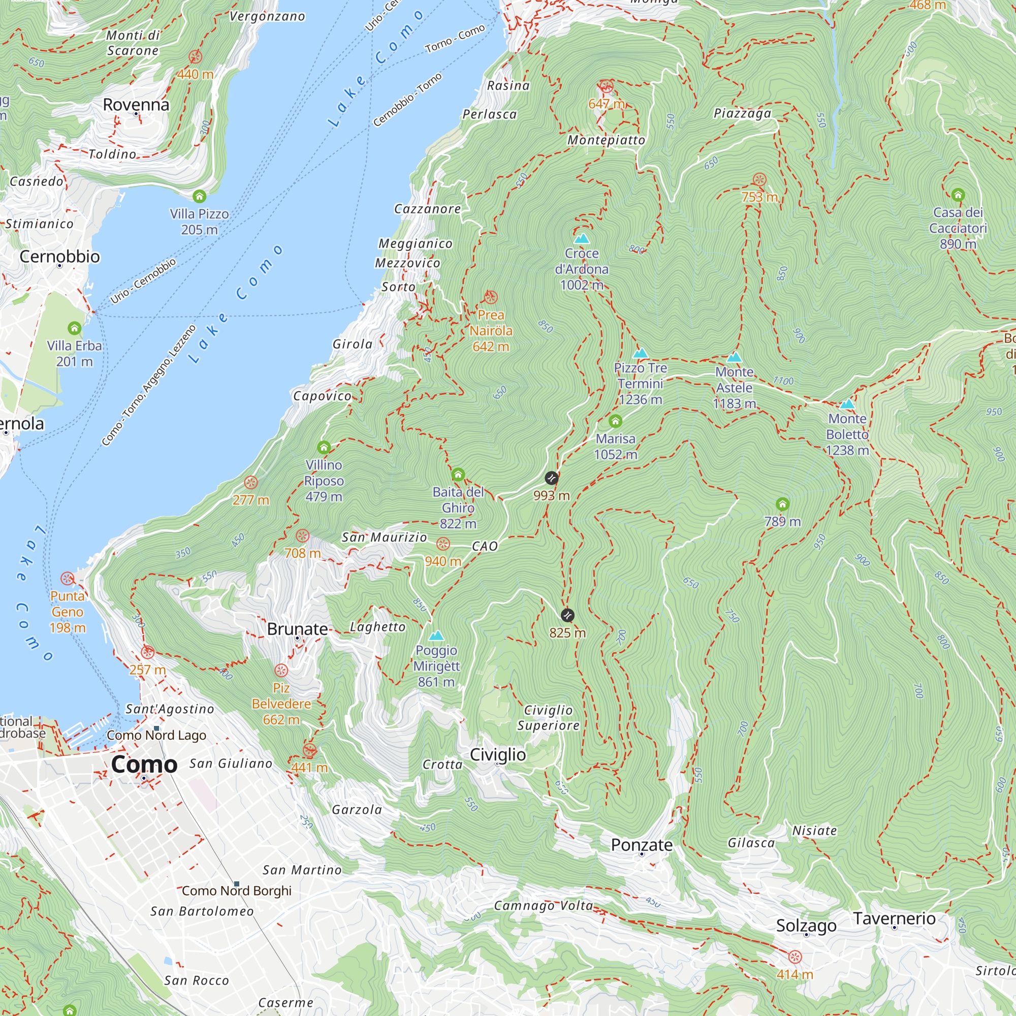 Baita Celeste map