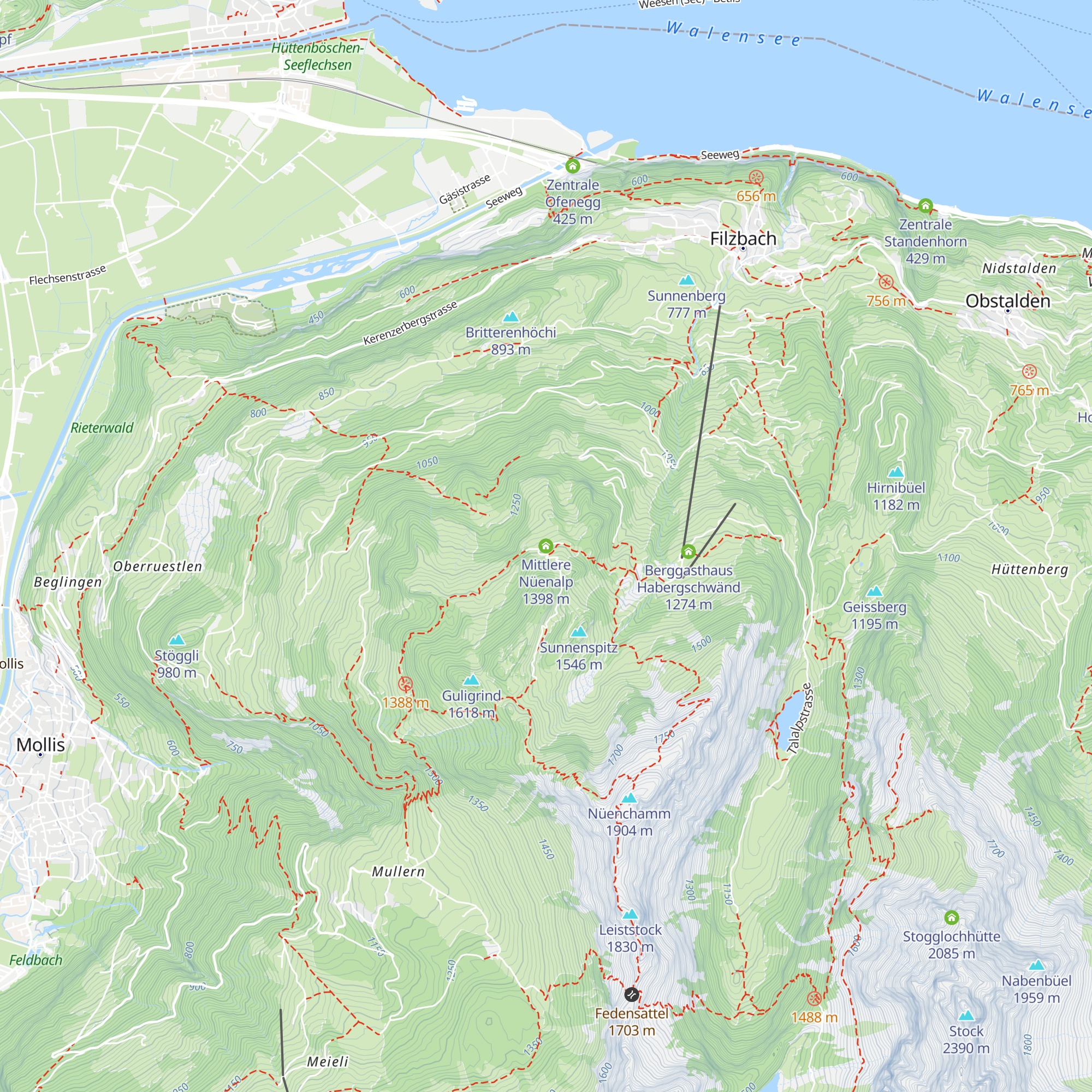 Mittlere Nüenalp map
