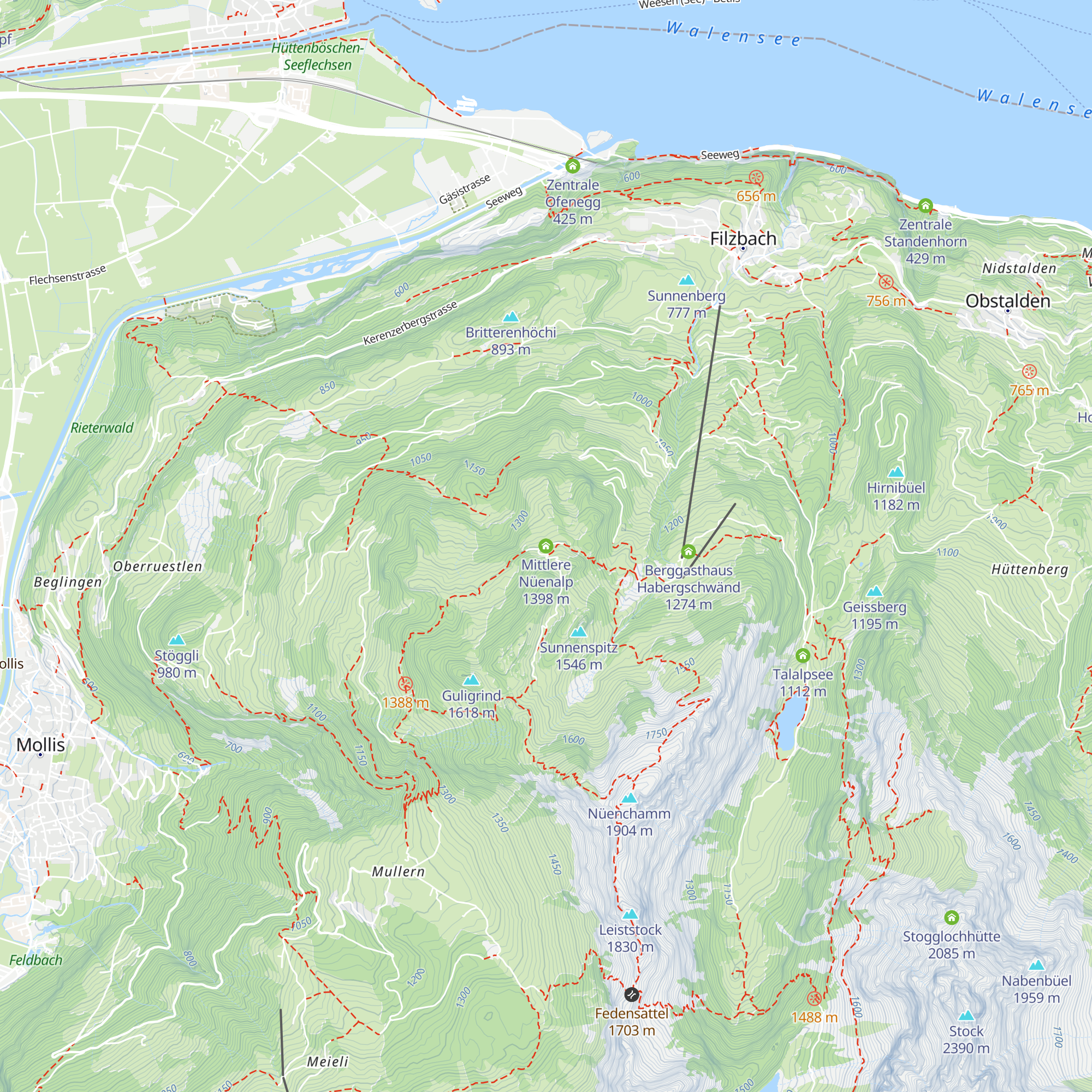 Mittlere Nüenalp map
