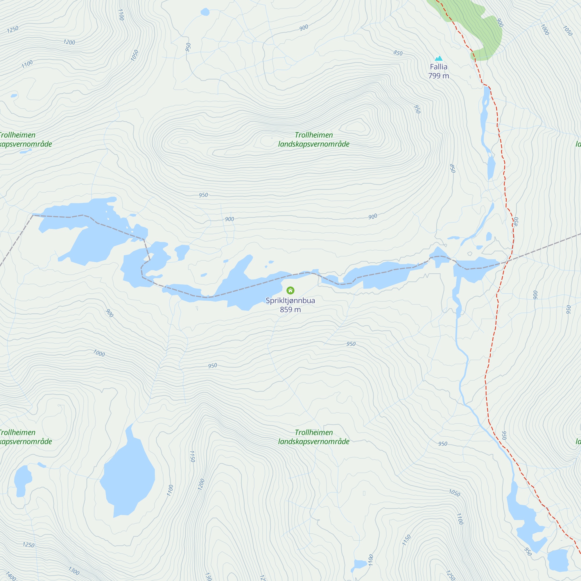 Sprikltjønnbua map