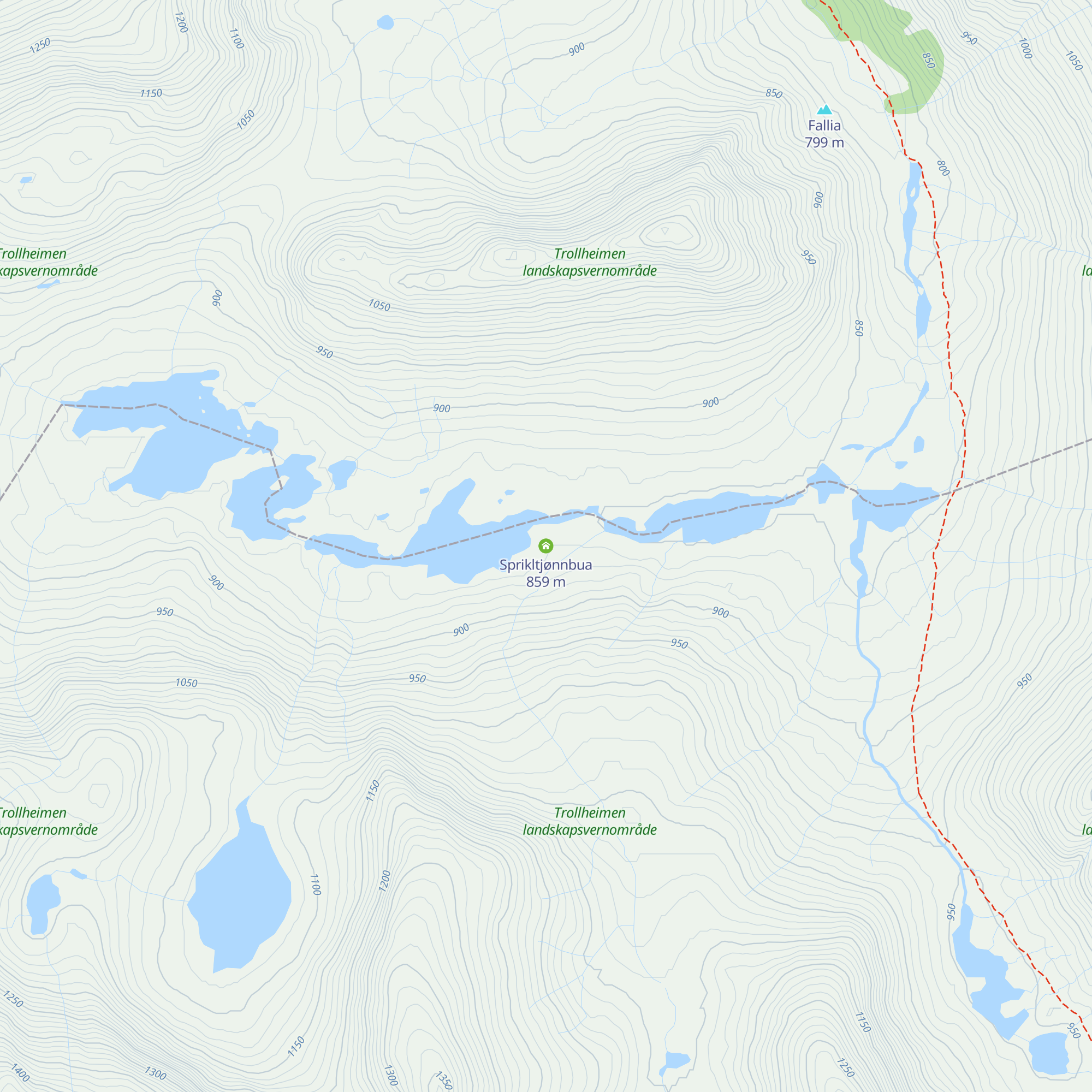 Sprikltjønnbua map