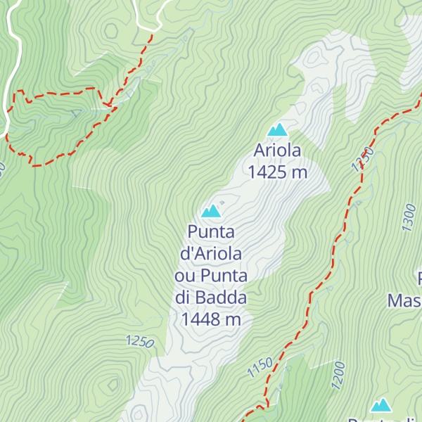 Map of Punta d'Ariola ou Punta di Badda