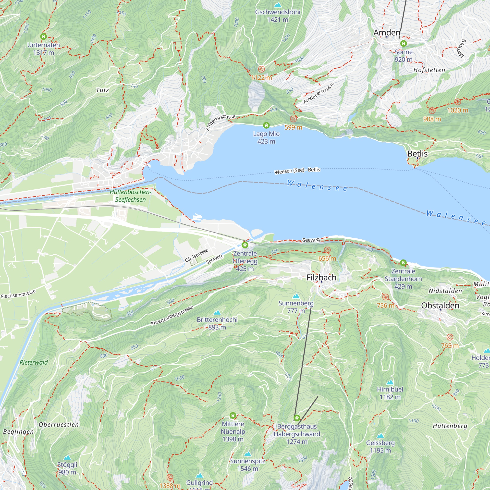 Zentrale Ofenegg map
