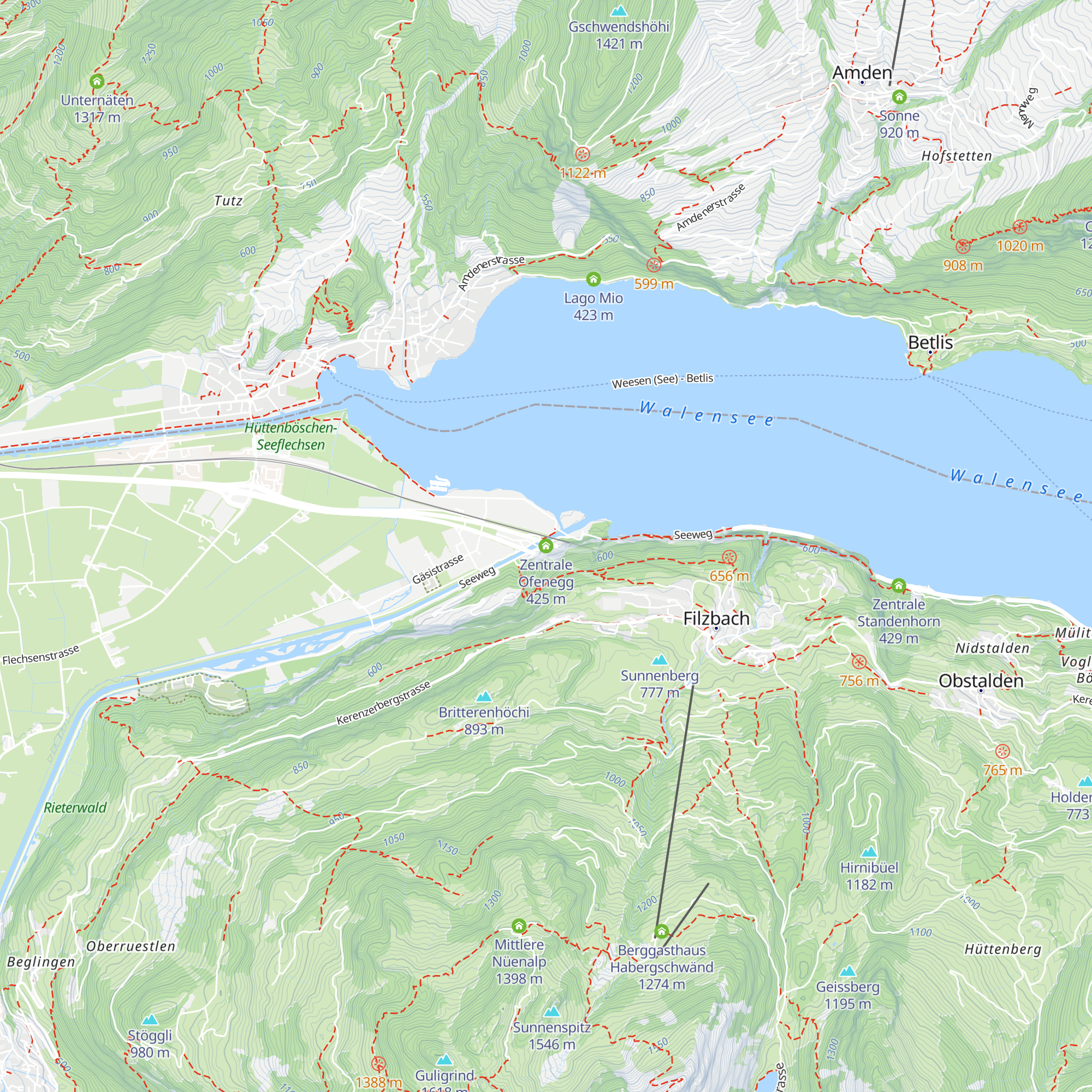 Zentrale Ofenegg map