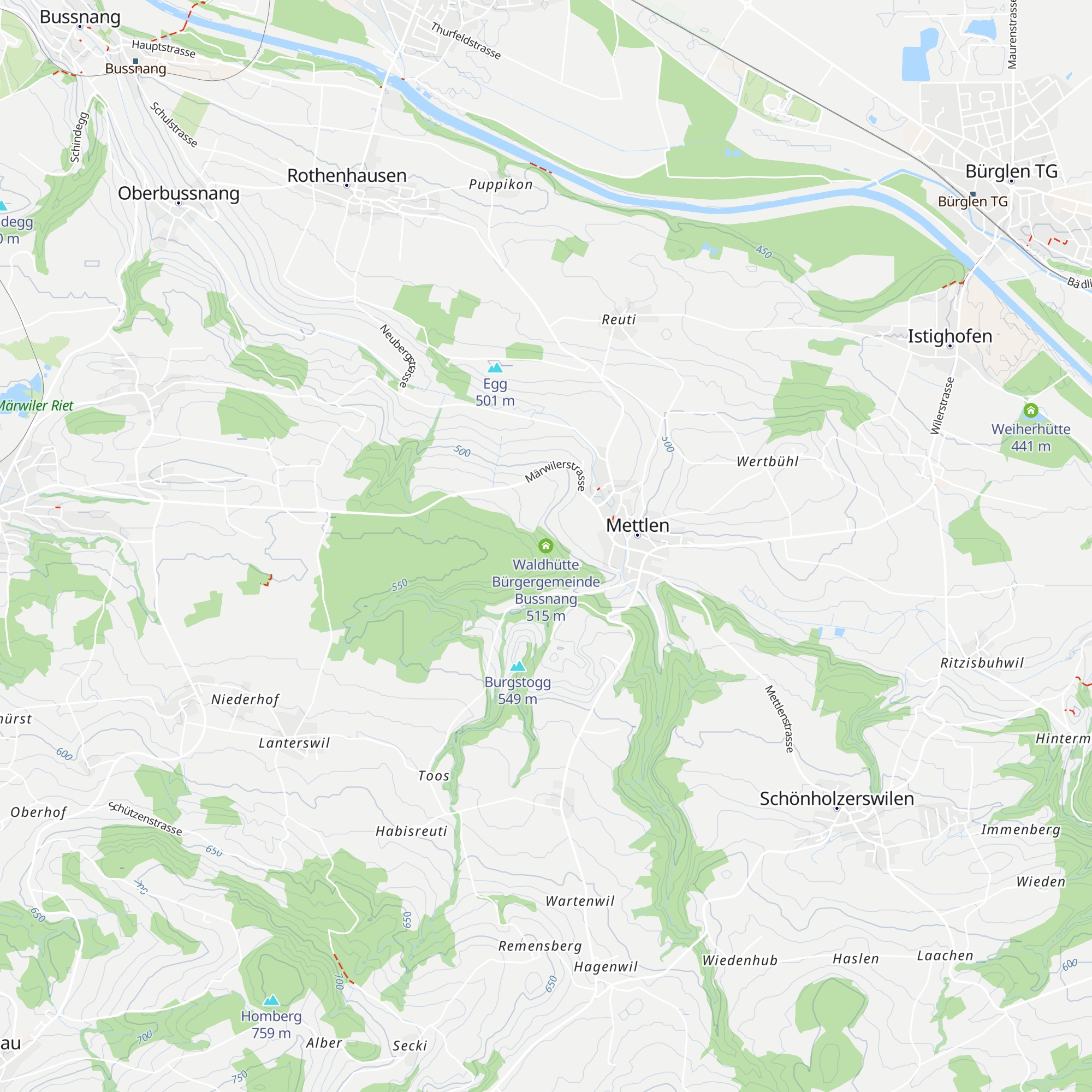 Waldhütte Bürgergemeinde Bussnang map