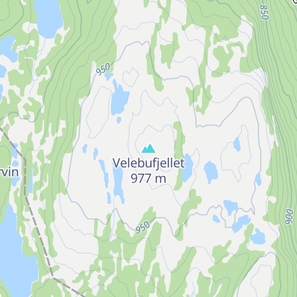 Map of Velebufjellet