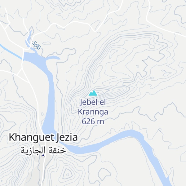Map of Jebel el Krannga