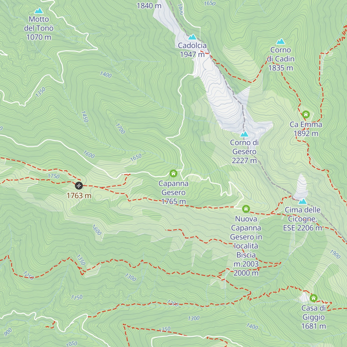 Capanna Gesero map