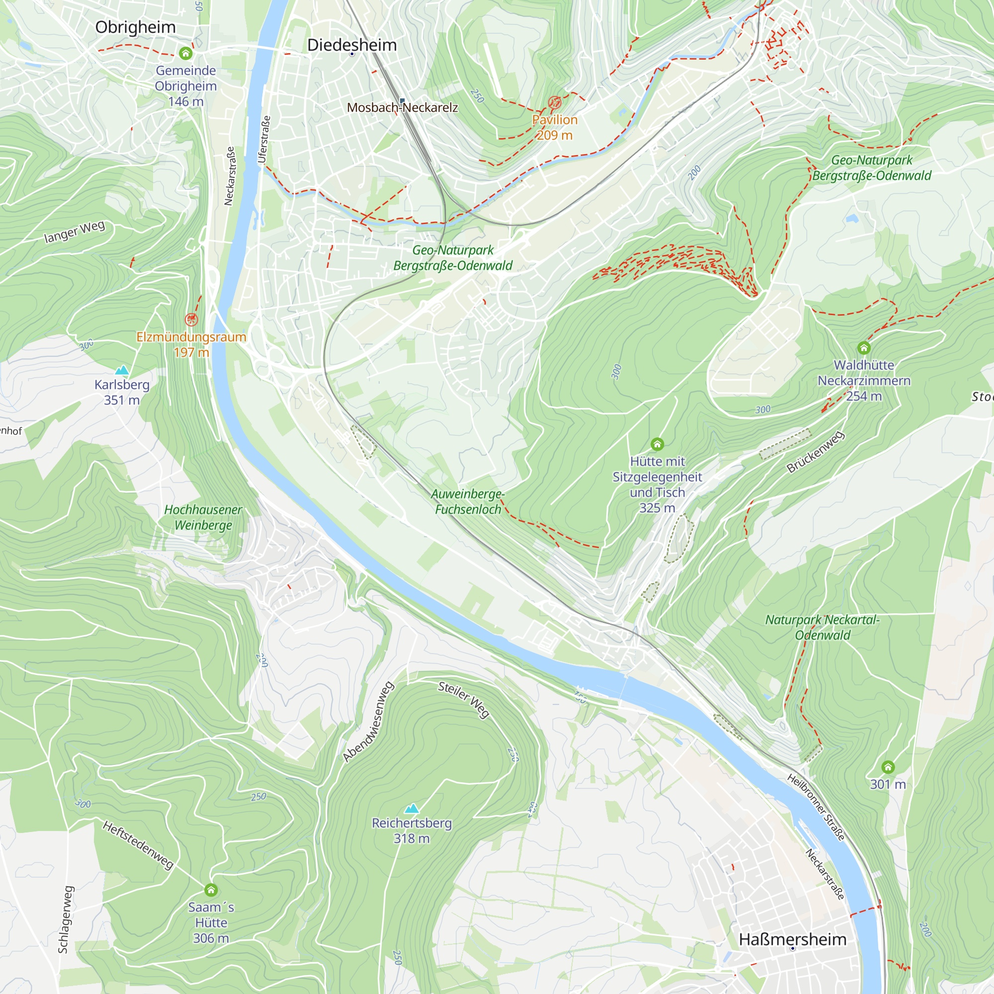 Neckarelzer Waldhütte map