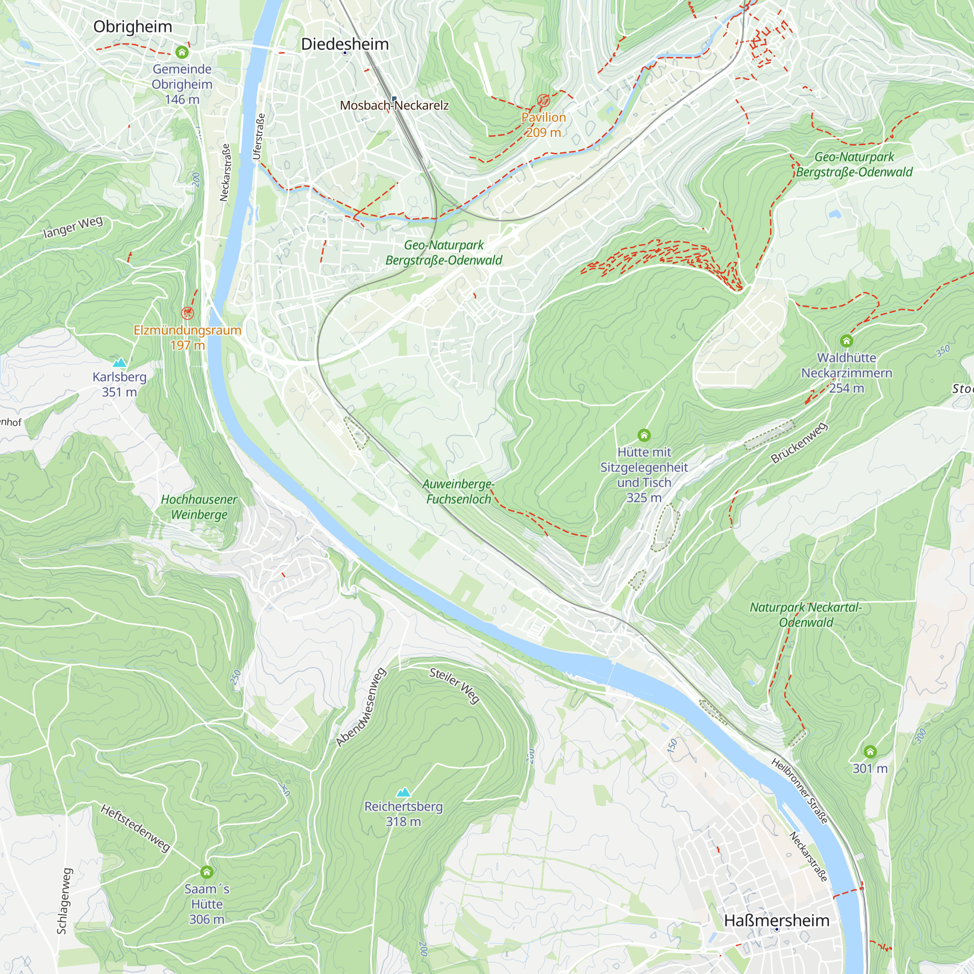 Neckarelzer Waldhütte map