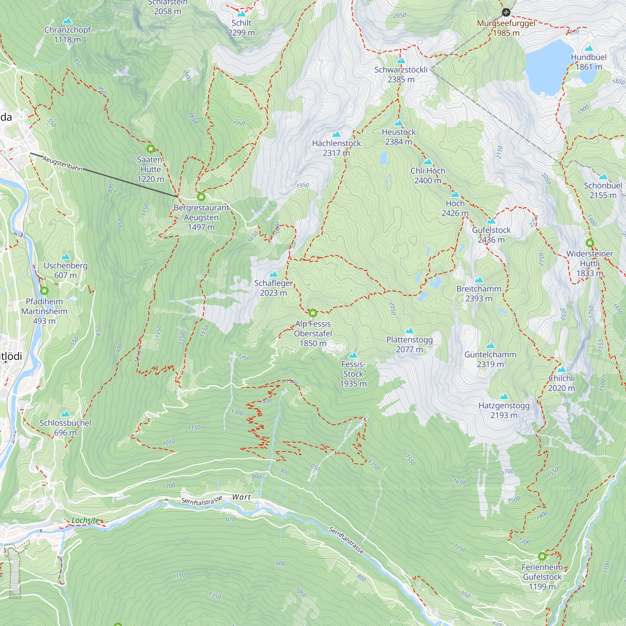 Alp Fessis Oberstafel map