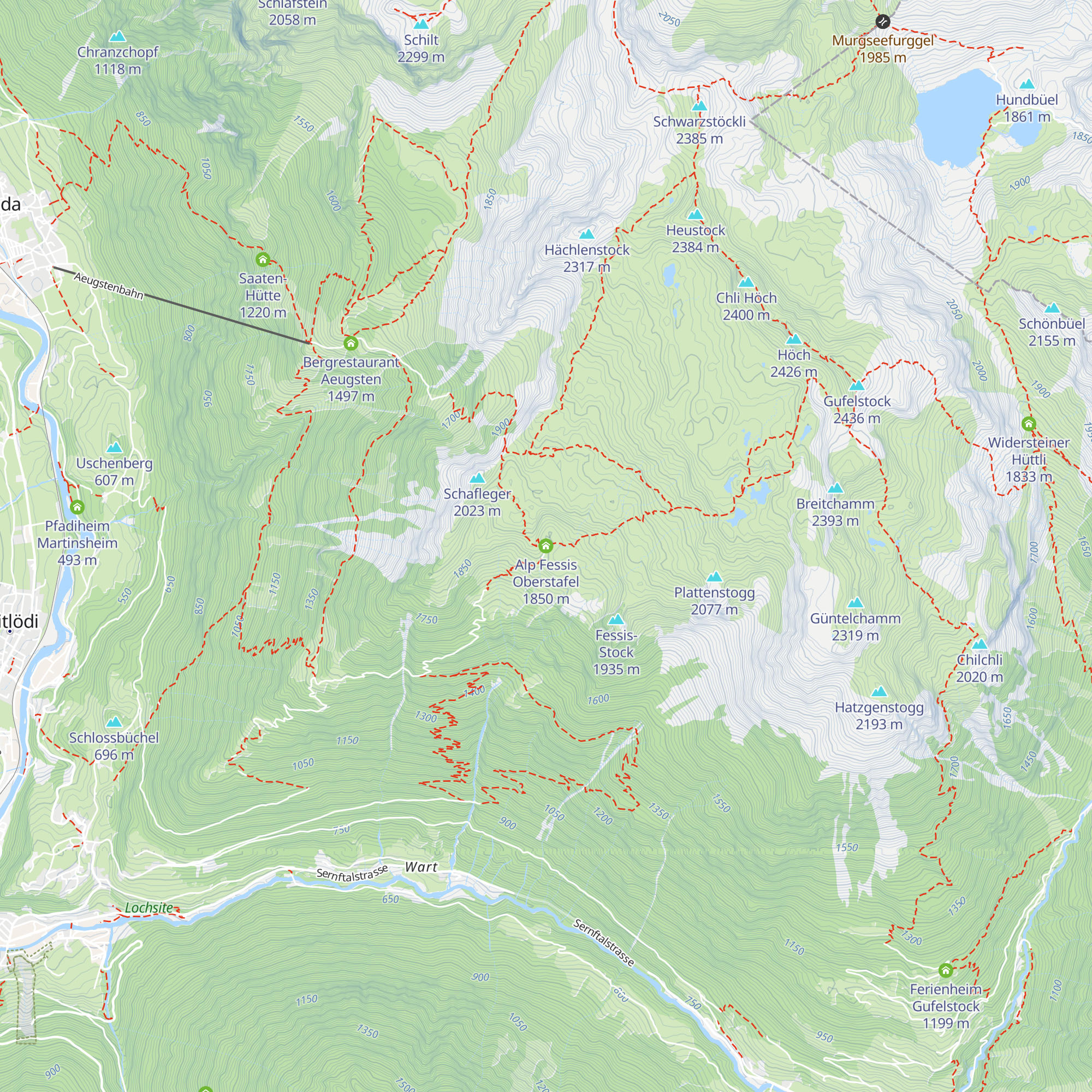 Alp Fessis Oberstafel map