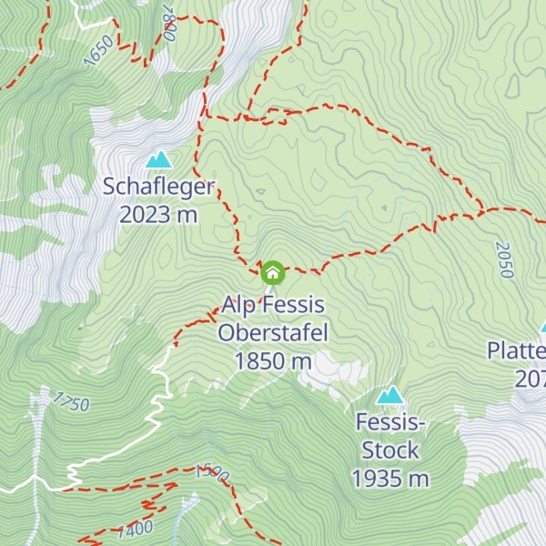 Map of Alp Fessis Oberstafel