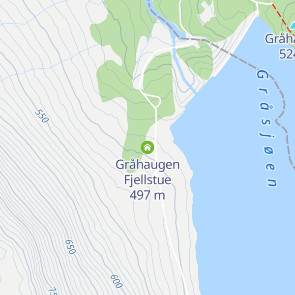 Map of Gråhaugen Fjellstue