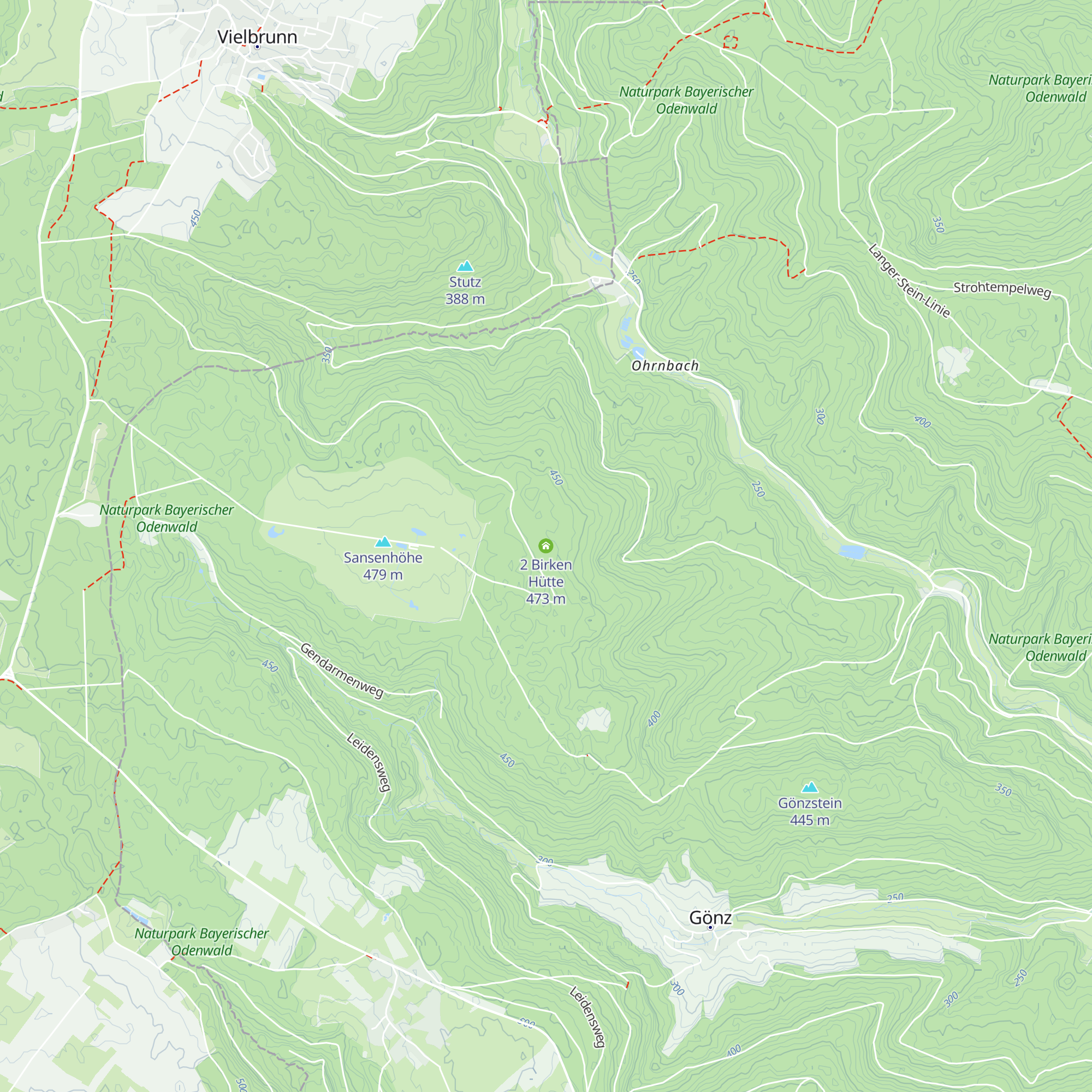 2 Birken Hütte map