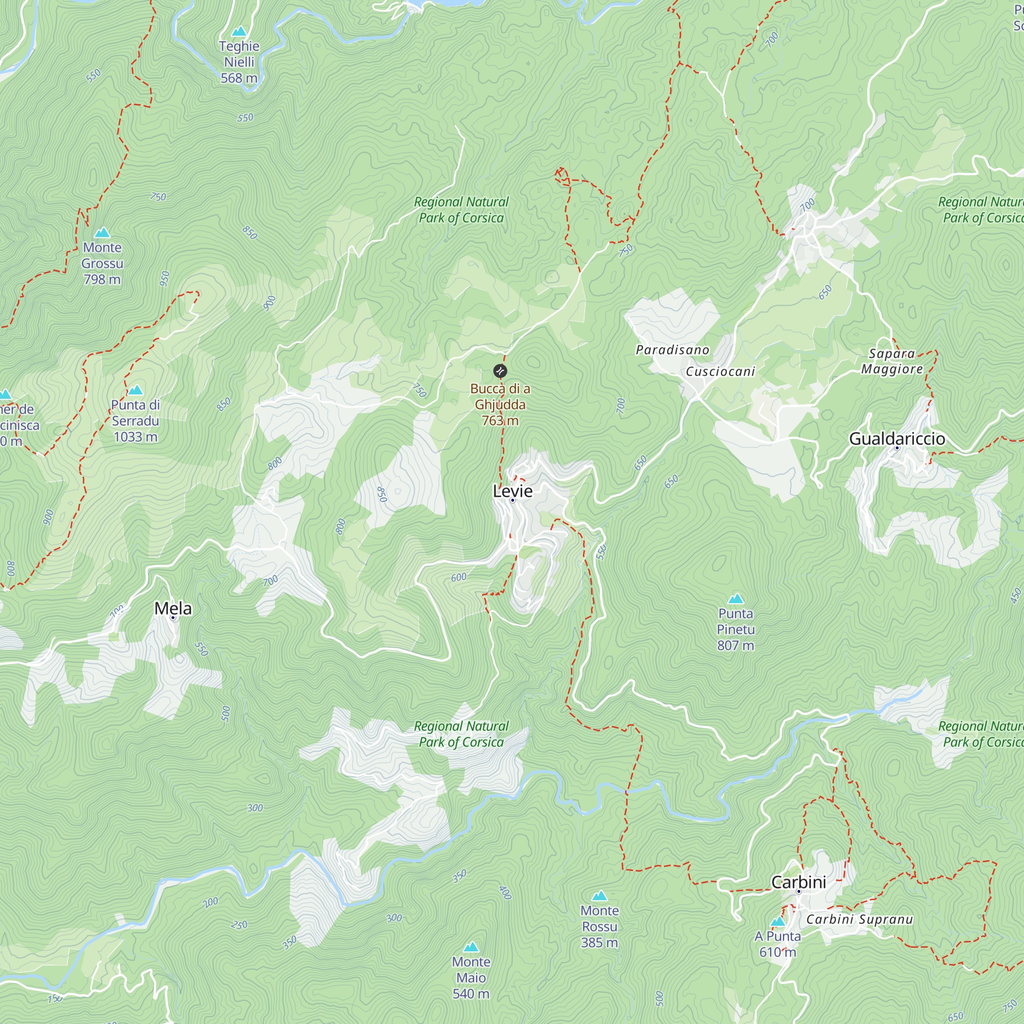 Gîte d'étape de Levie map