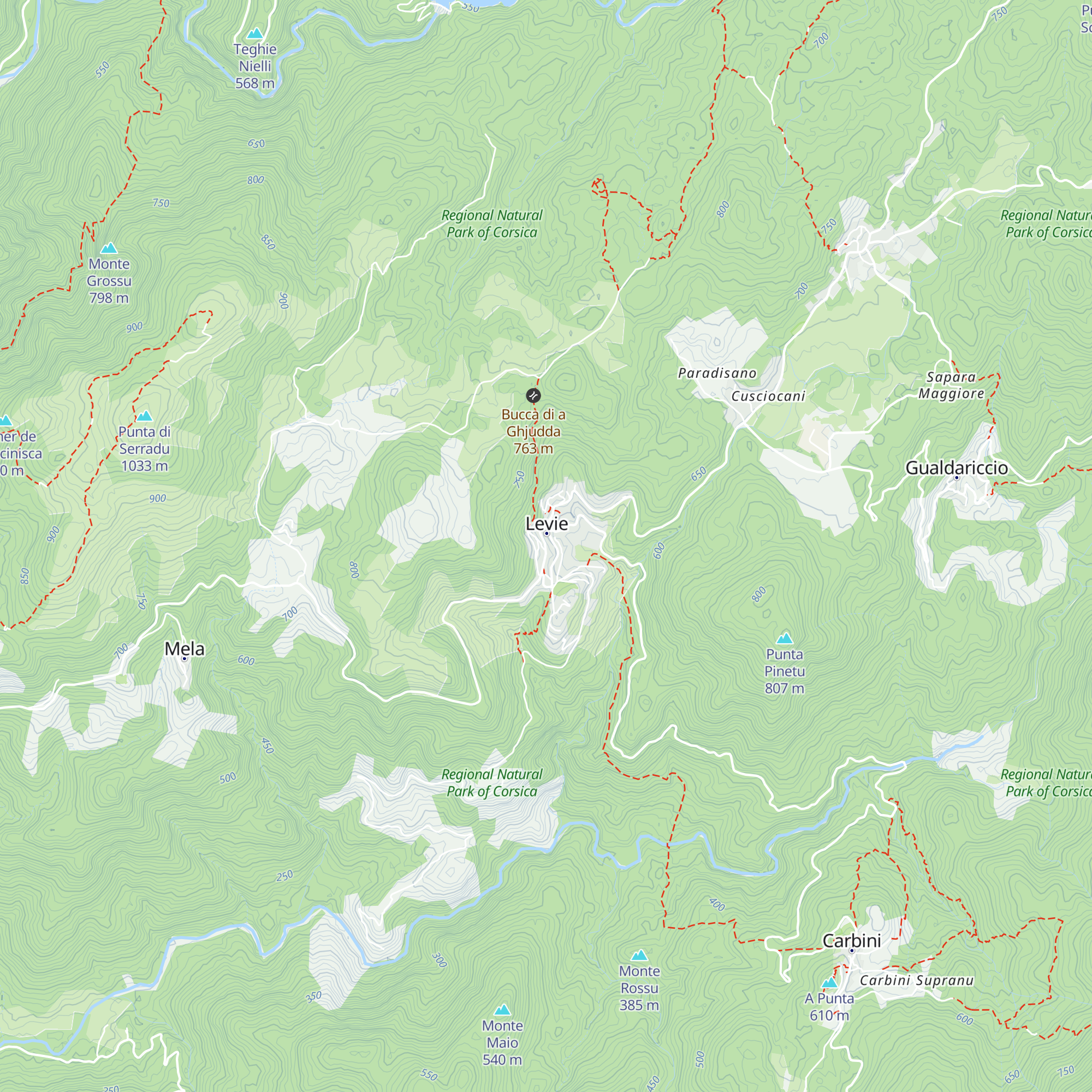 Gîte d'étape de Levie map