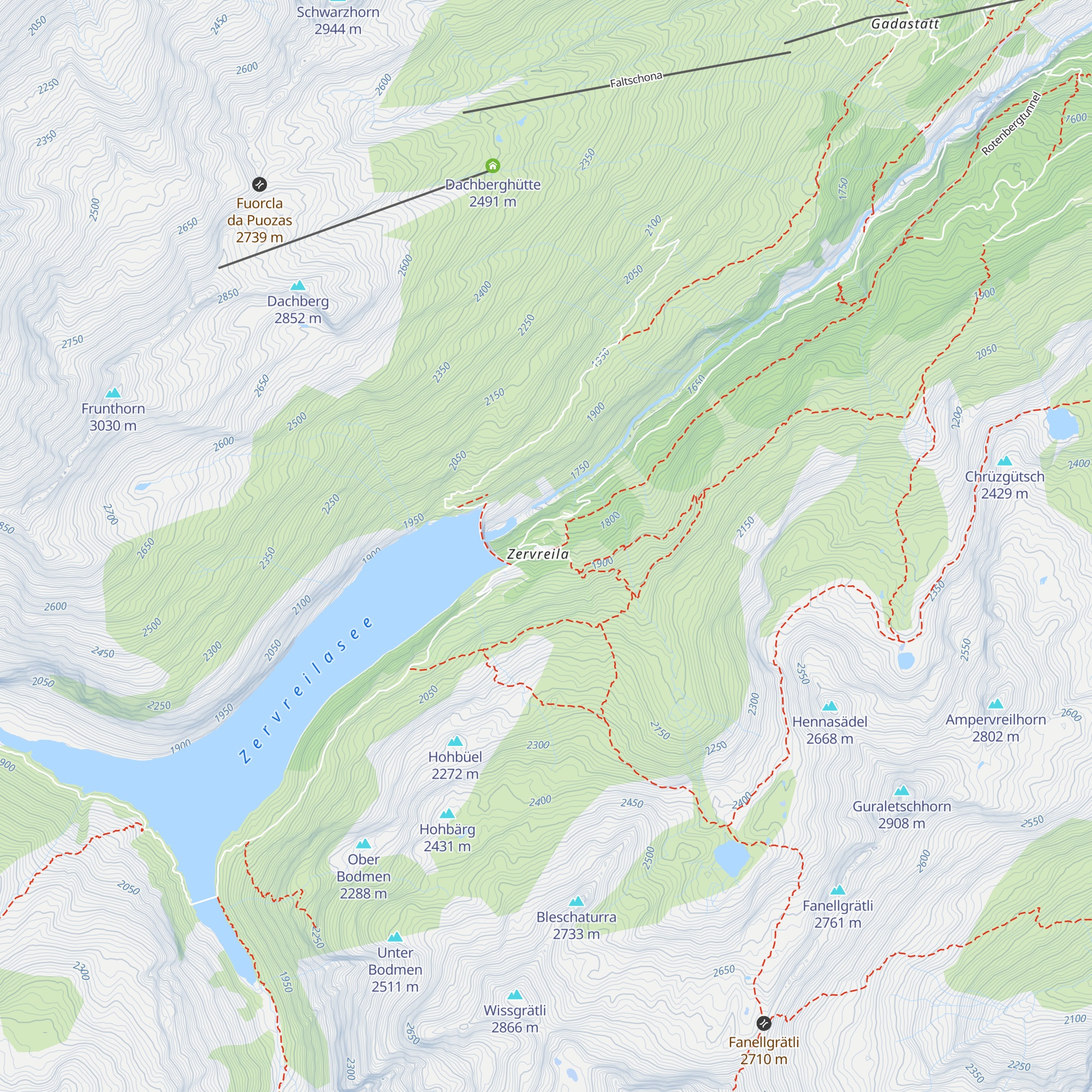 Zervreila map