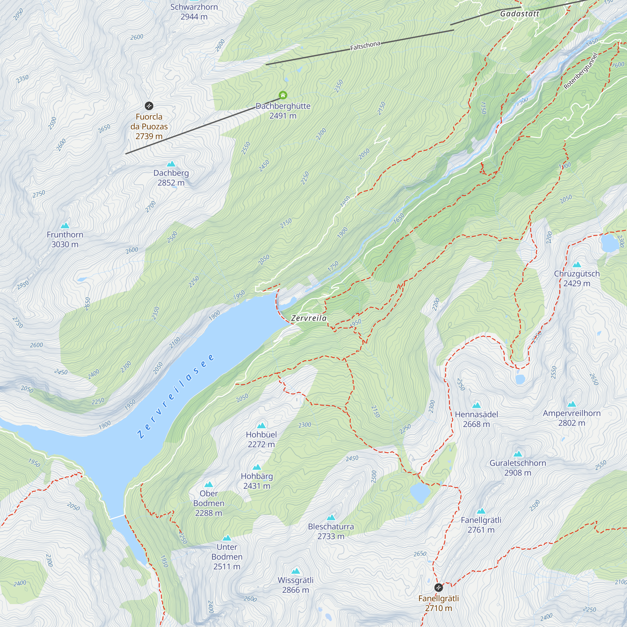 Zervreila map
