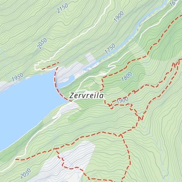 Map of Zervreila