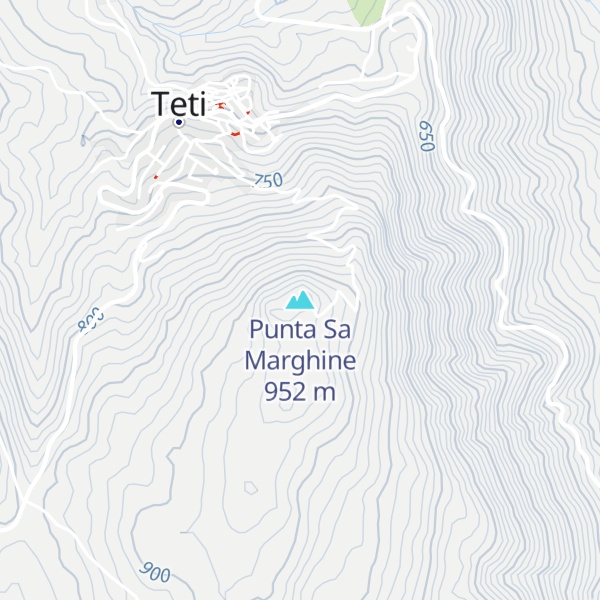 Map of Punta Sa Marghine