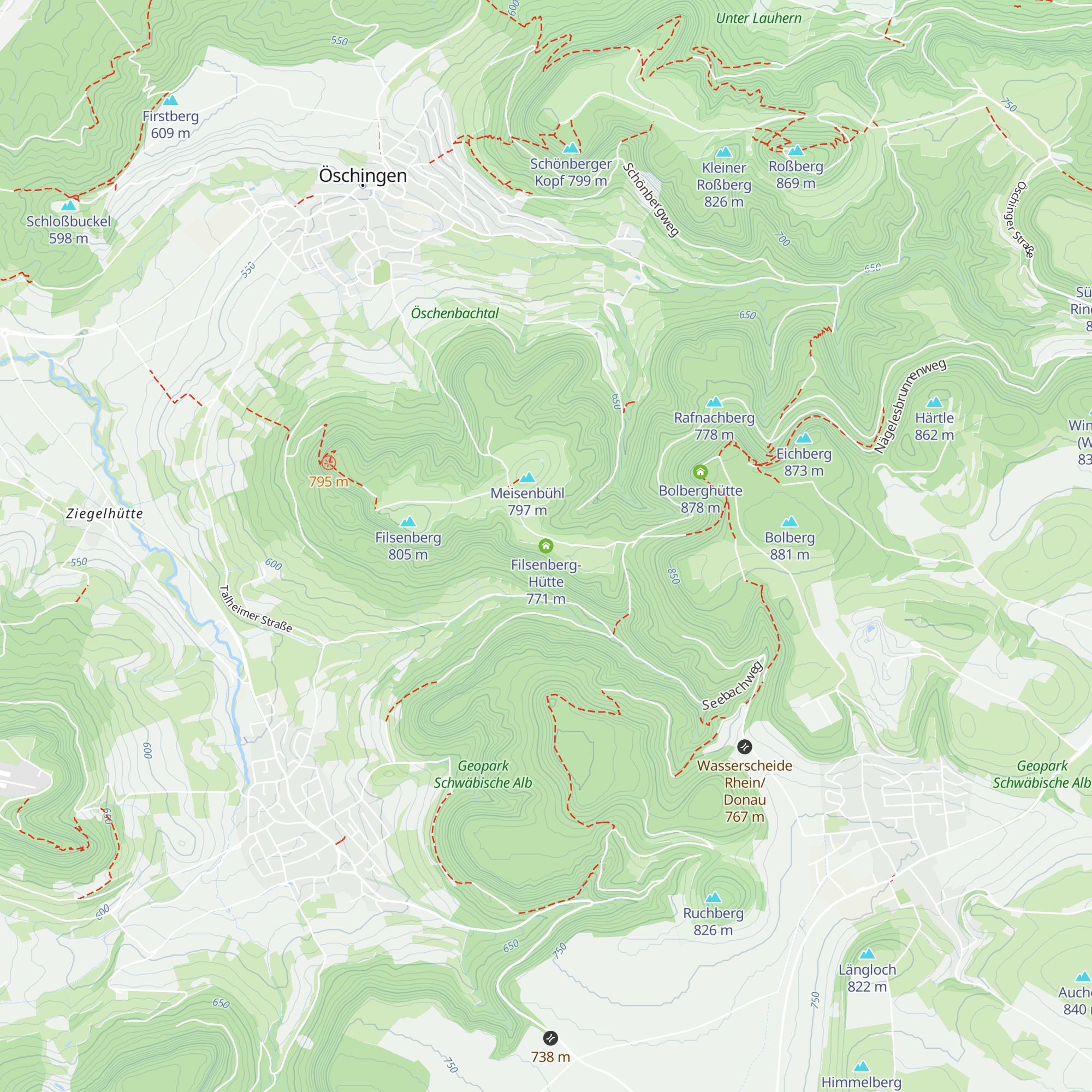 Filsenberg-Hütte map